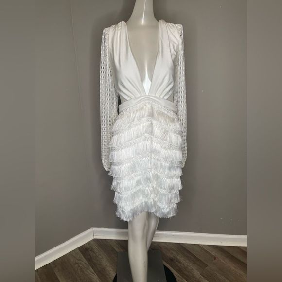 PatBo
Cut-Out Fringe Mini Dress - ivory - Picture 4 of 10